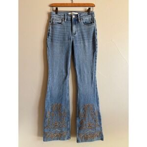 Idyllwind Rebel Miranda Lambert Embroidered Flare Jeans Medium Wash 4W x 34L‎